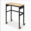 48 In. W X 24 In. D Adjustable Workbench with Solid Oak Wood Top